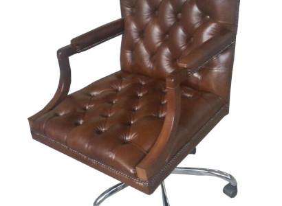 Chesterfield office chair swivel chair office armchair leather chair KING swivel chair new